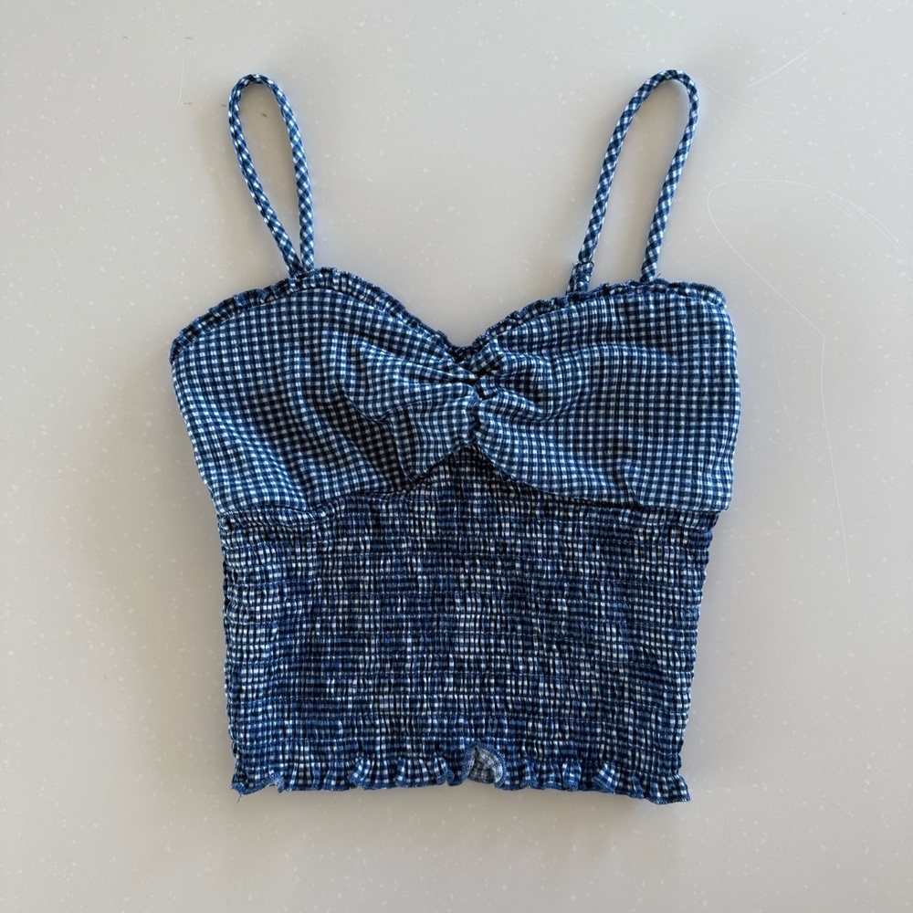 Wild Fable Blue Checkered Camisole